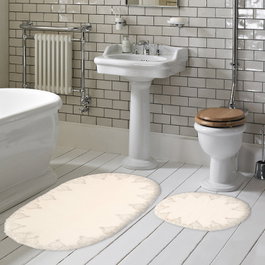 Mijölnir Juego de alfombrillas de baño Crema